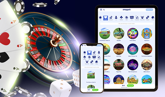 Simppeli Kasinon pelejä mobiililaitteiden näytöillä.